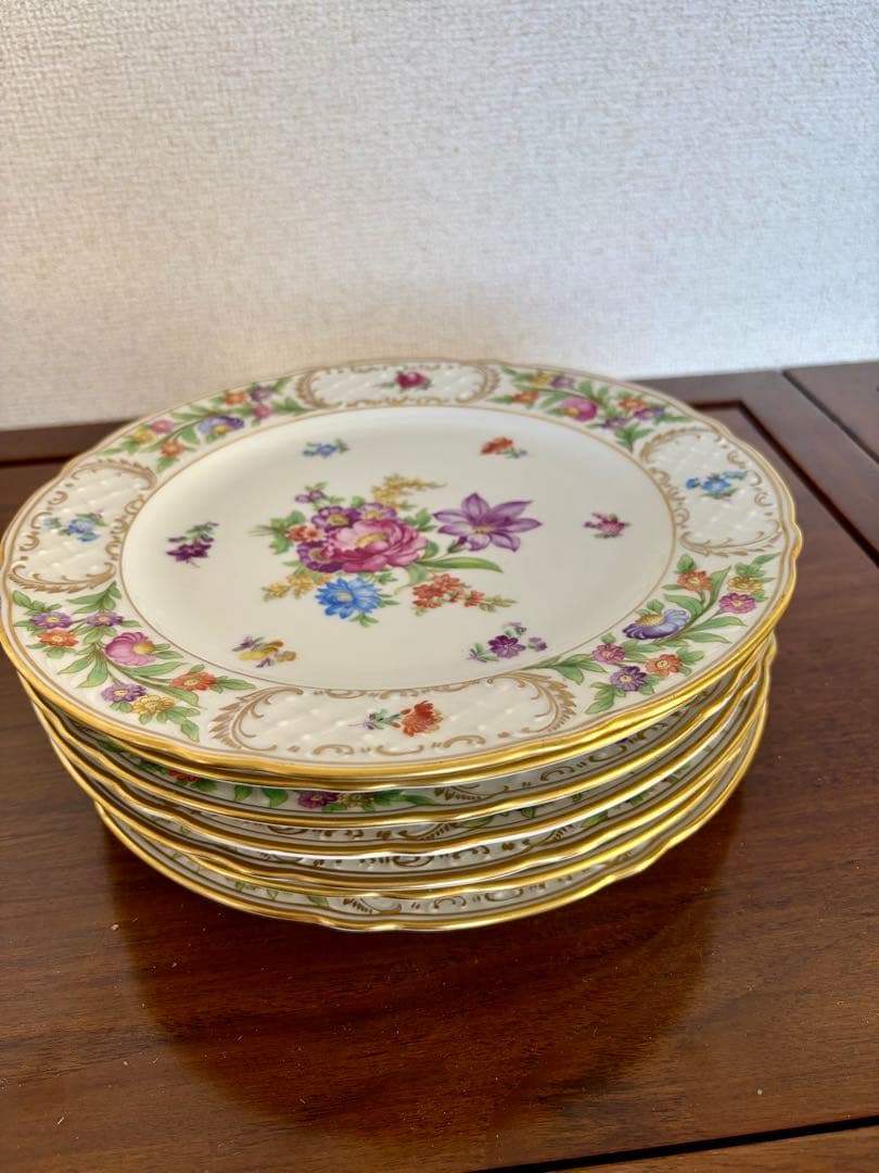 シューマンババリア・ドレスデンフラワー7枚セット