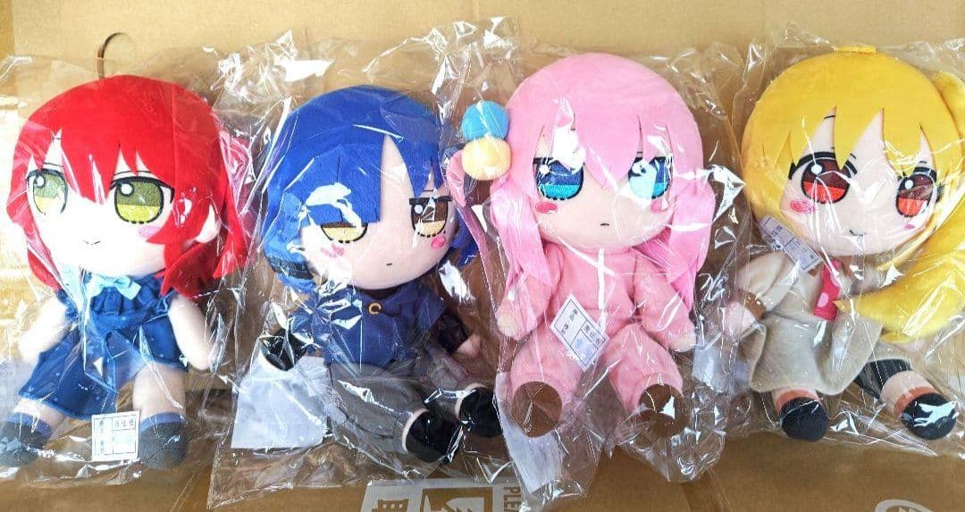 ぼっちざろっく！ふもふもひとり。いくよ。にじか。りょう。 ぬいぐるみ4体セット