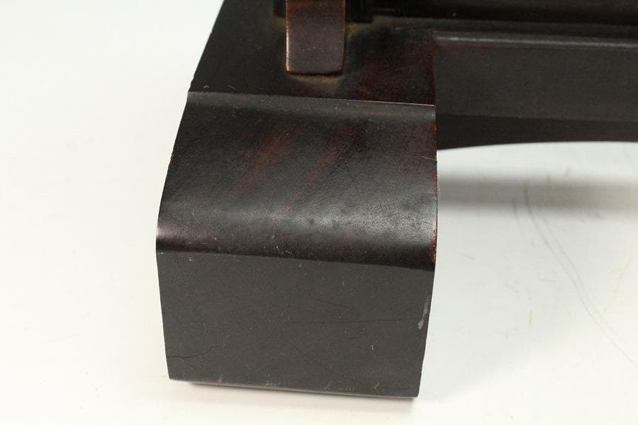 武具甲冑 刀掛 鍔紋透かし 木彫刻 時代物(K-YC460)