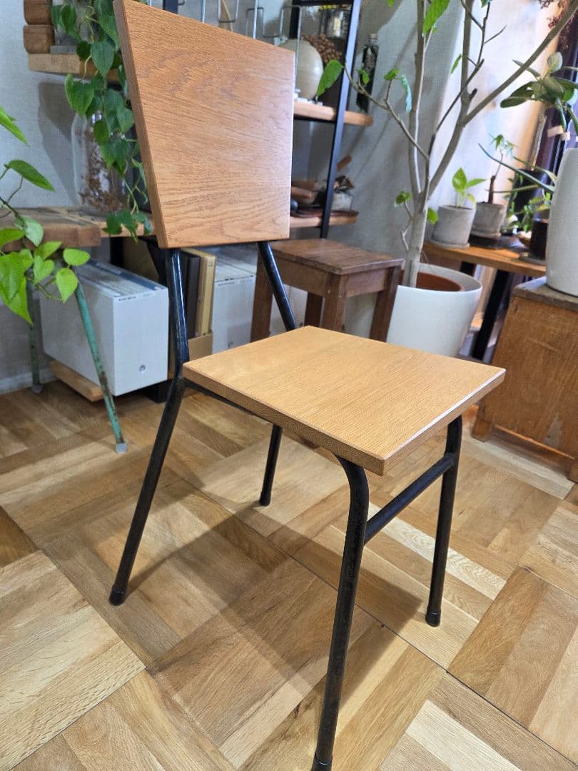 アンティーク椅子 木製座面