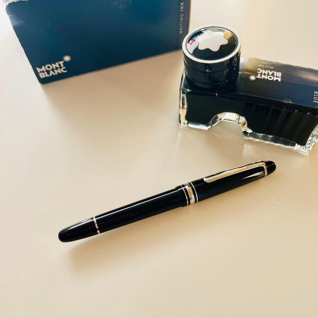 【週末限定】モンブラン P145 プラチナライン 14K コンバーター・インク付