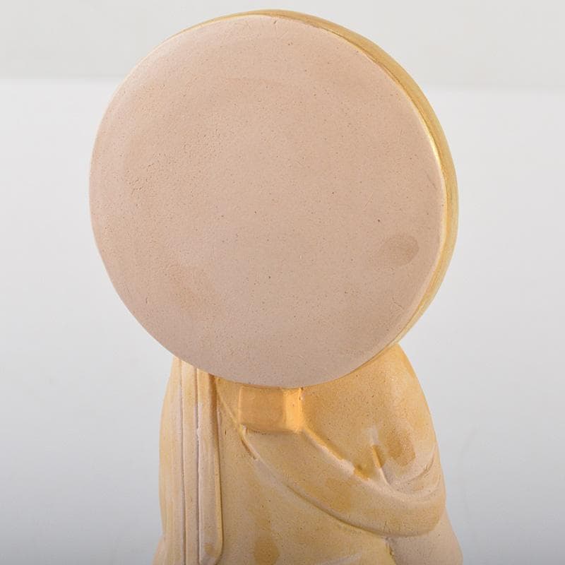 博多人形　人形師　二代　戸畑茂四郎作　「阿弥陀如来」　共箱　M　R7160