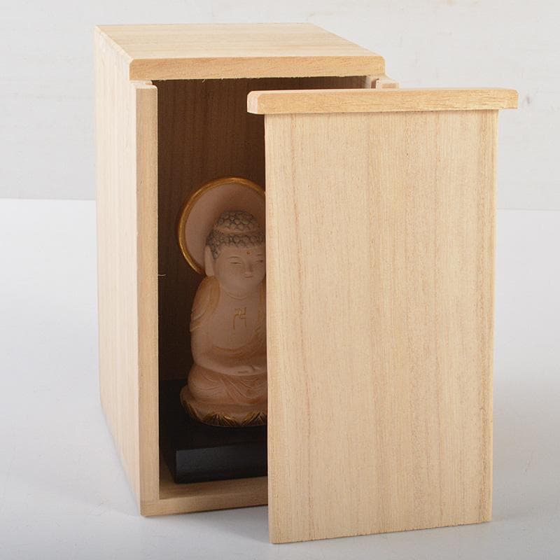 博多人形　人形師　二代　戸畑茂四郎作　「阿弥陀如来」　共箱　M　R7160