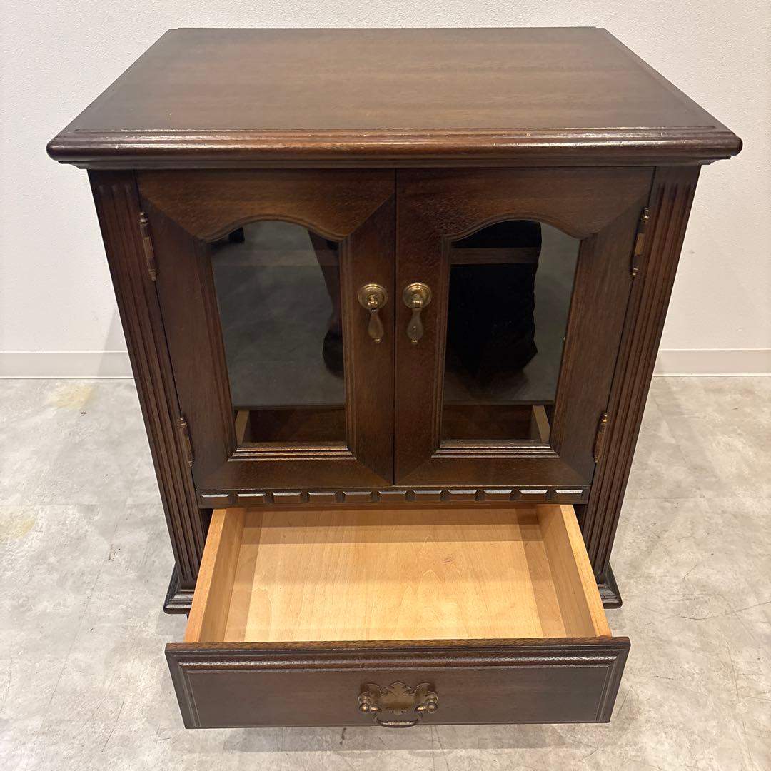 レア ナガノインテリア キャビネット 棚 収納 茶 木製 ヴィンテージ