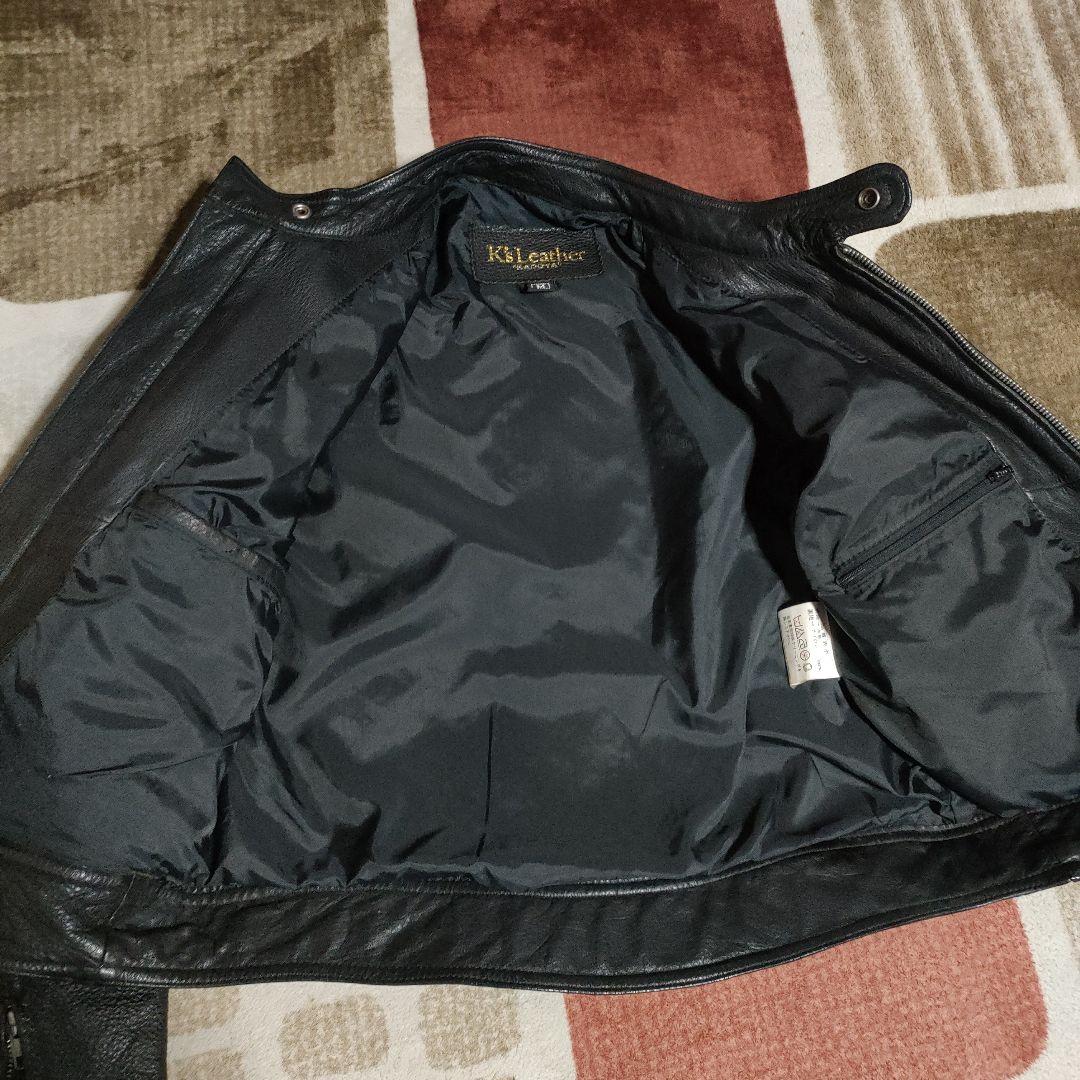 美品レアモデル　KADOYA　Ｋsleather シングルライダースМシボ本革