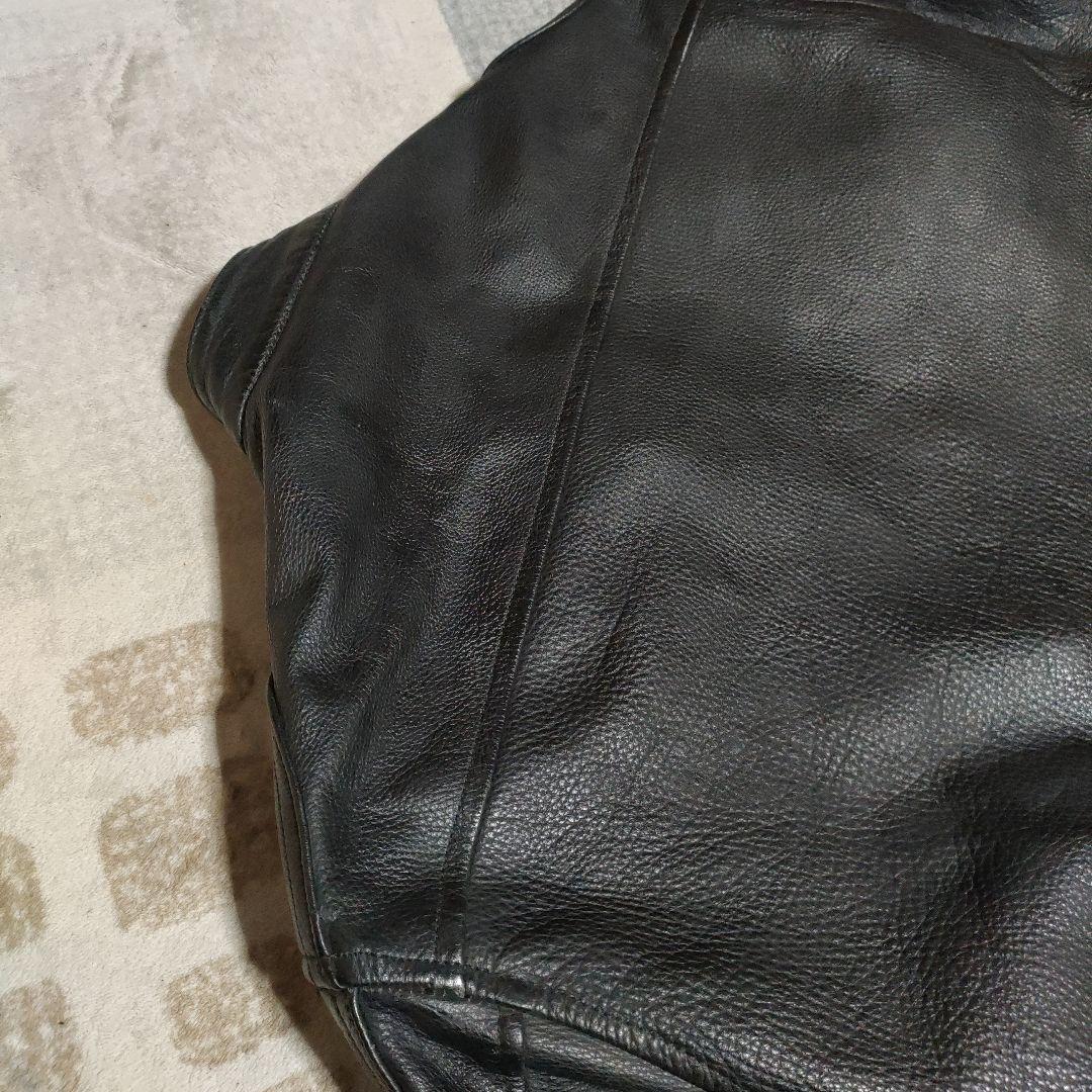 美品レアモデル　KADOYA　Ｋsleather シングルライダースМシボ本革