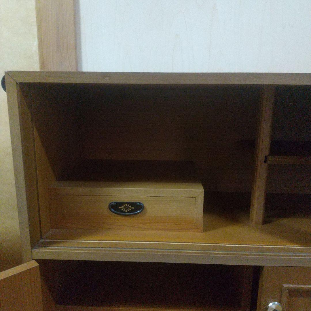 【最終お値下げ】昭和レトロ 和モダン 木製キャビネット 引き戸ガラスショーケース