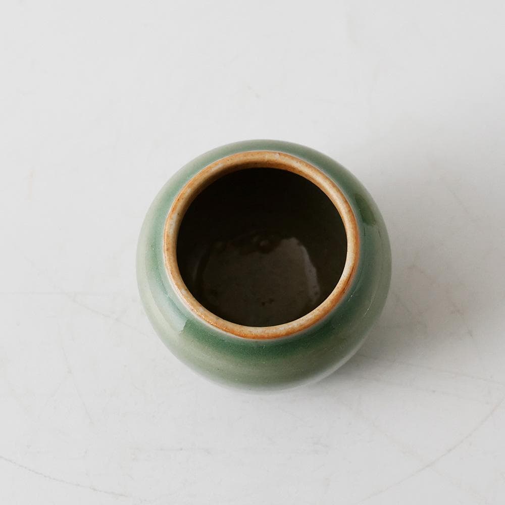 天龍寺青磁 替茶器 茶入 壷 茶道具 唐物 青瓷 時代箱