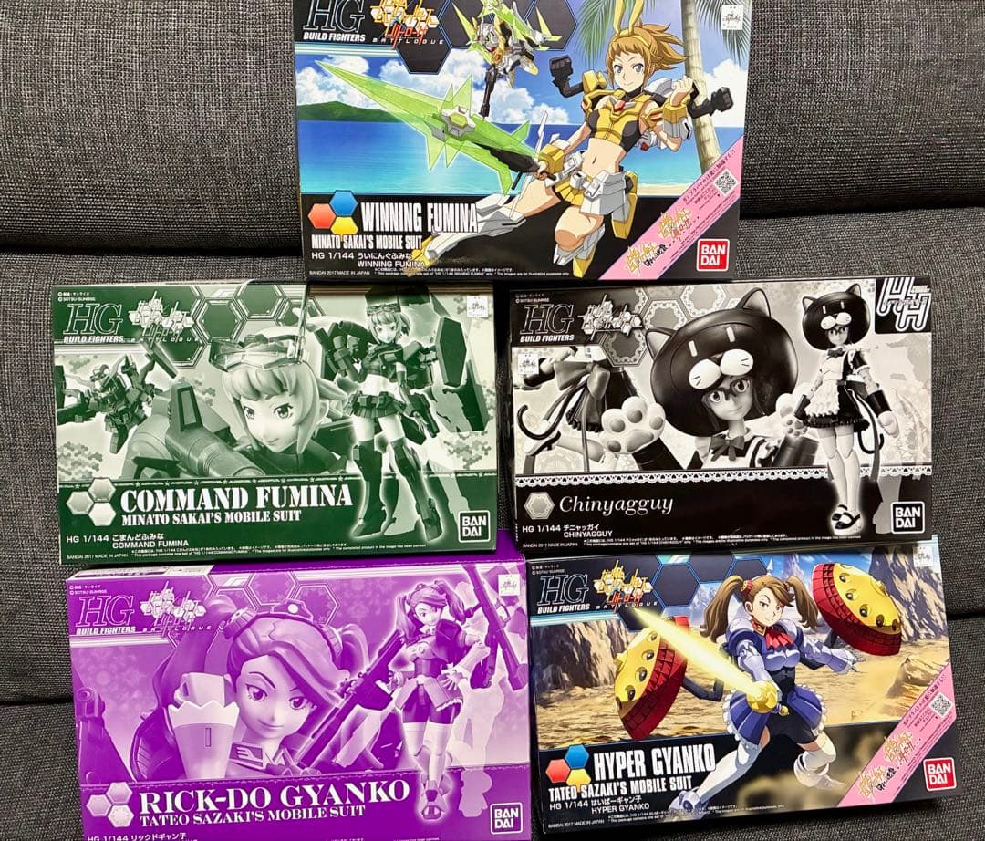 HGBF 1/144 美少女プラモデル5個セット