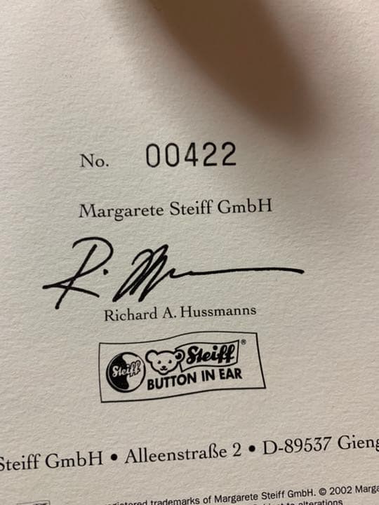 STEIFF製　29cm テディベアです