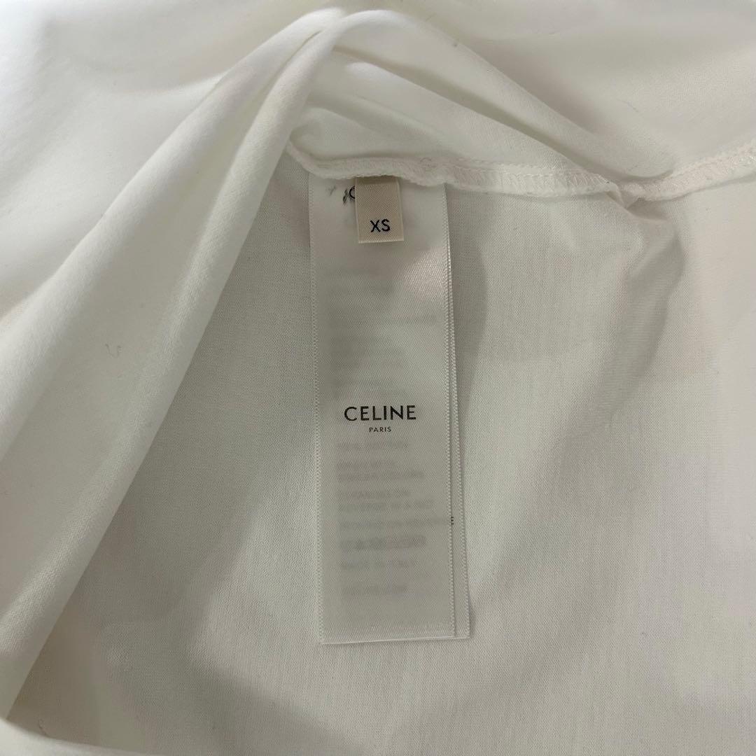 【美品】CELINE セリーヌ ロゴTシャツ 半袖 ホワイト XS