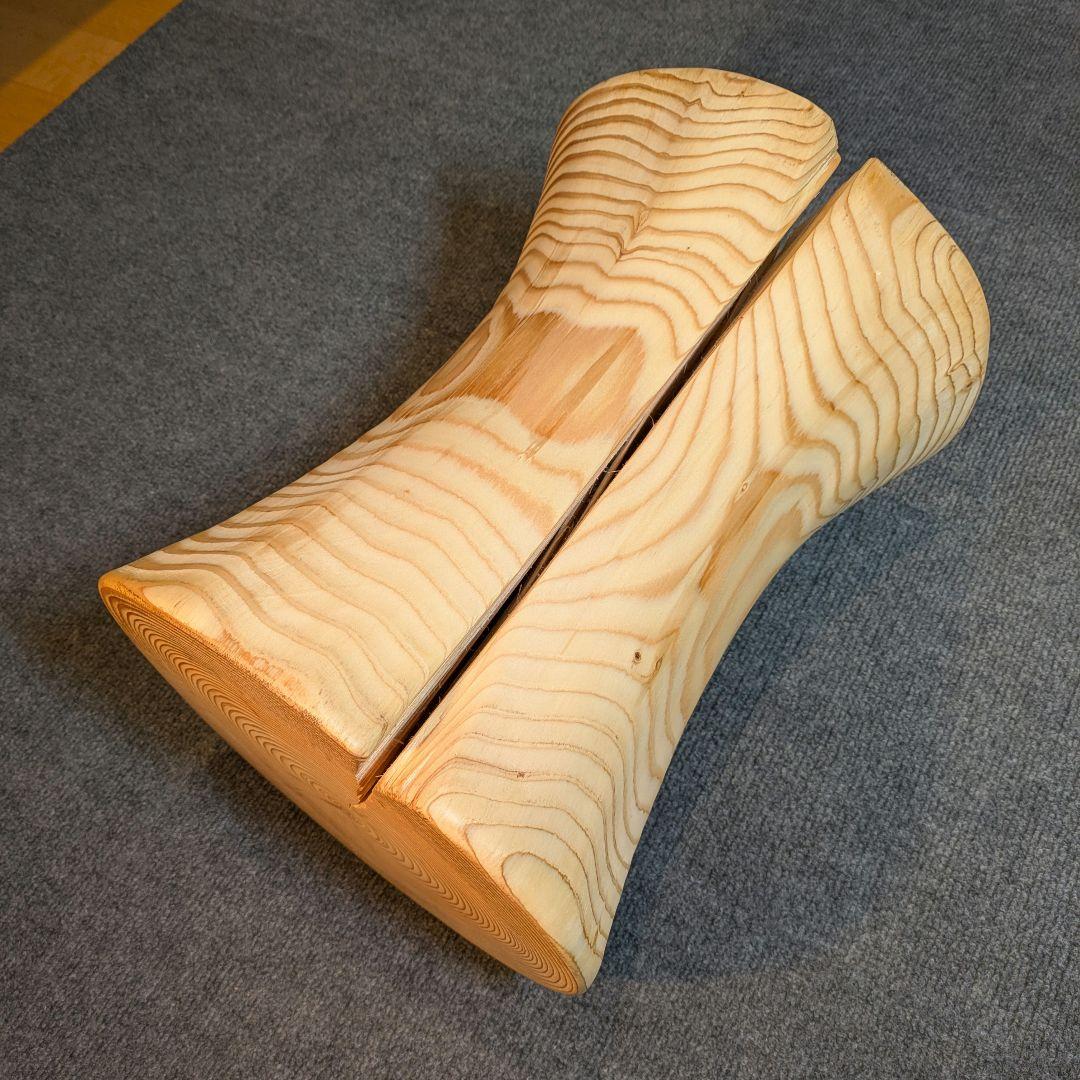 モミ　天然木　丸太　椅子　スツール　高さ約40㎝