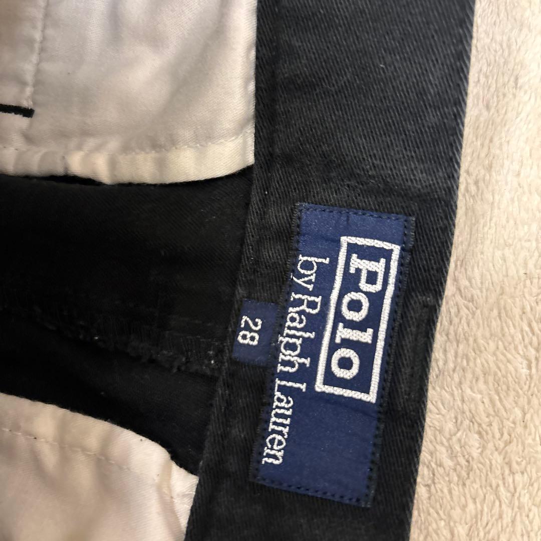 人気カラー⭐️90s ralph lauren チノパンツ ブラック　w28