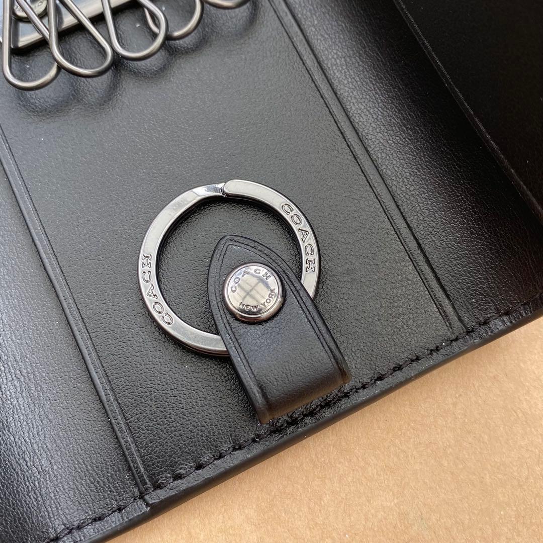 キーホルダー　キーケース　キーリング　ブラック