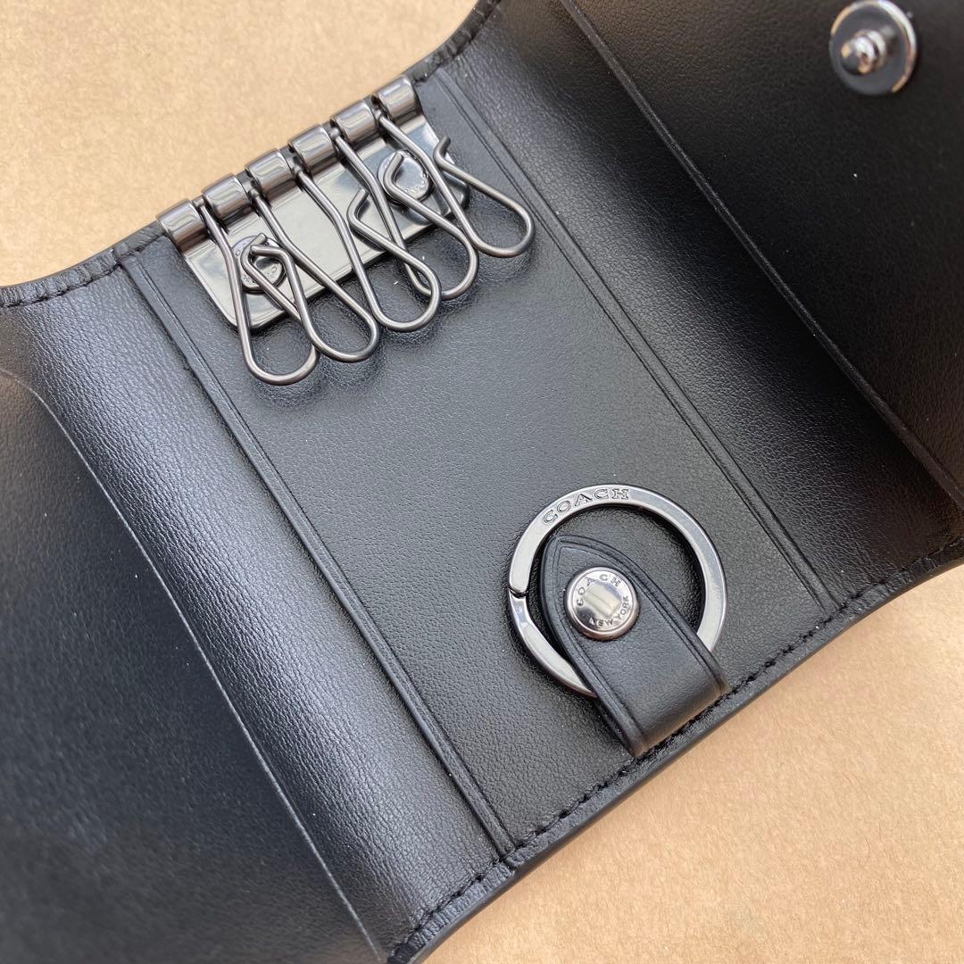 キーホルダー　キーケース　キーリング　ブラック