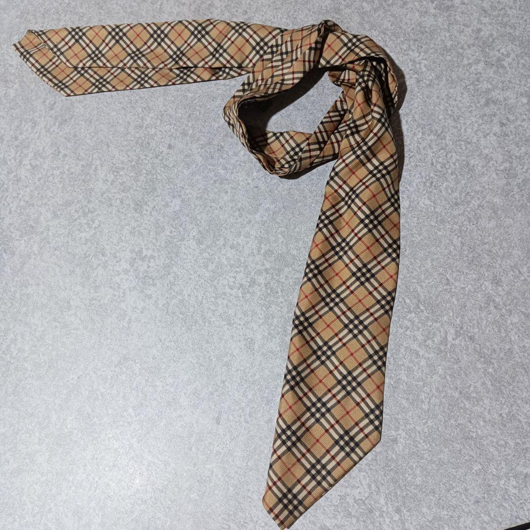 希少【Burberrys最高級ライン】バーバリーロンドン アスコットタイスカーフ