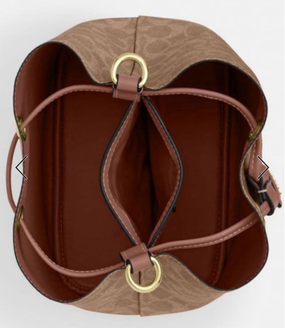【COACH】 ローアン バケット バッグ・シグネチャー キャンバス