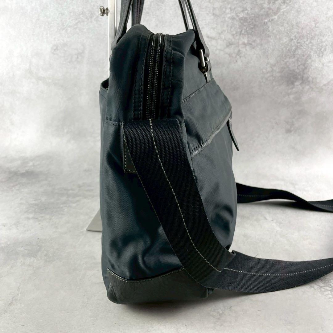 ✨美品✨コーチ　ビジネスバック　2way クロスボディ　ナイロン×レザー　黒