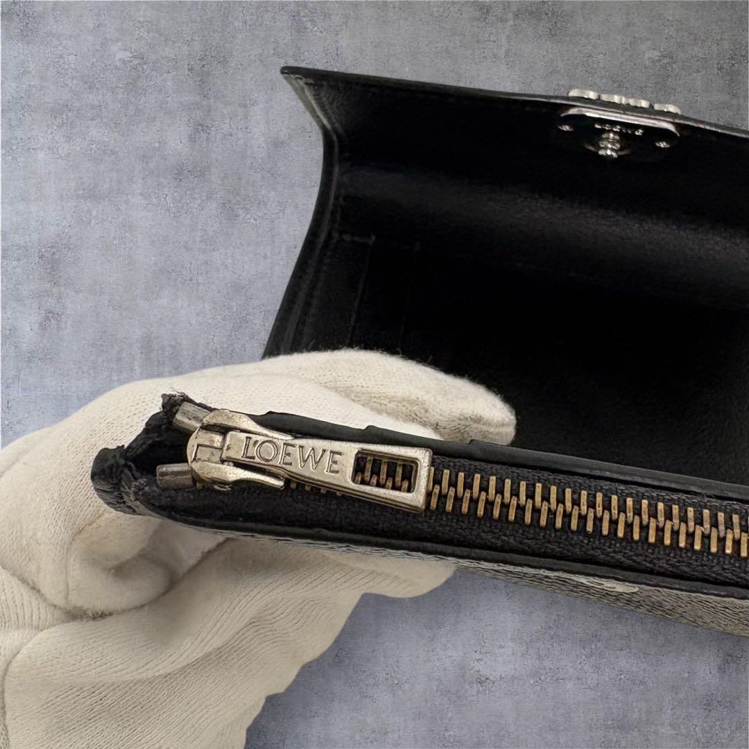 極上美品✨ LOEWE アナグラム バーティカル ウォレット スモール ブラック