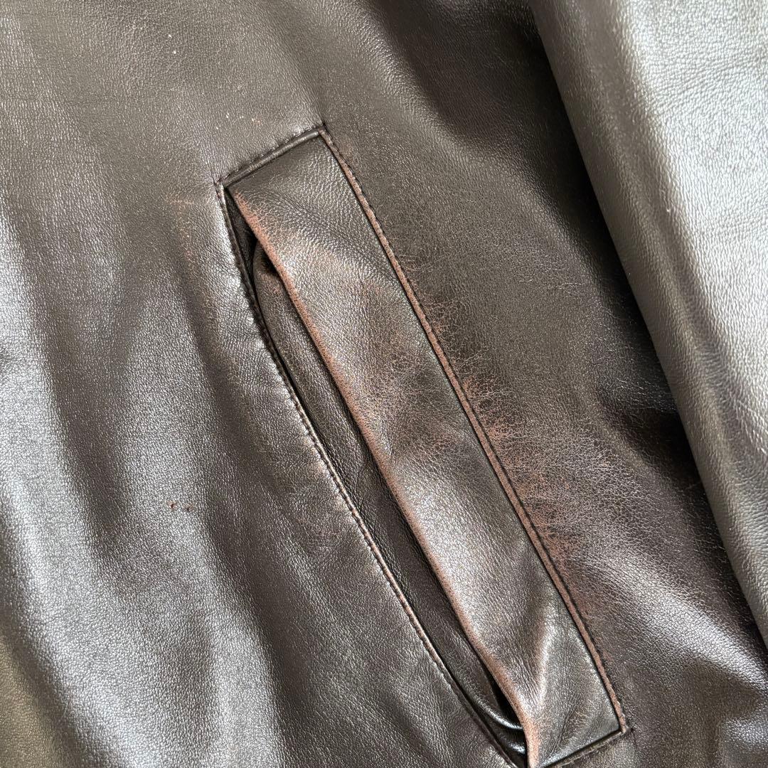 CHAPS RALPH LAUREN レザージャケット L ブラウン