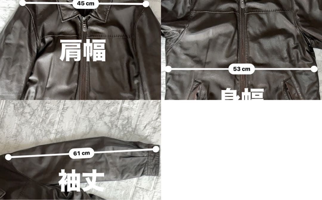 CHAPS RALPH LAUREN レザージャケット L ブラウン