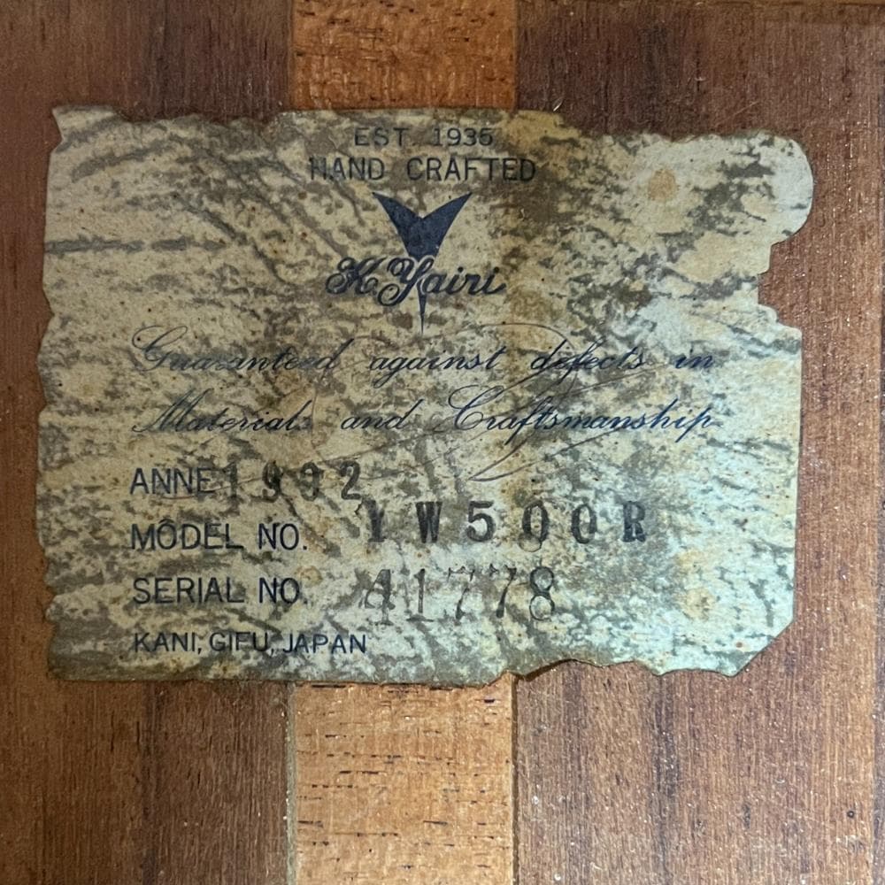 K.Yairi YW-500R アコースティックギター 日本製