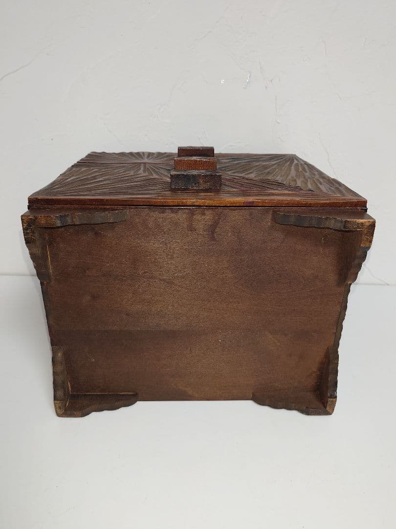 木製 3段 小物入れ 三段引出し 昭和レトロ 民芸 アンティーク 民藝 工芸