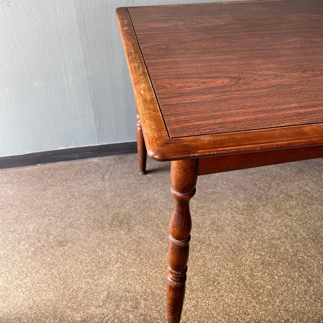 飛騨産業　キツツキ　赤ロゴ　ダイニングテーブル　昭和レトロ