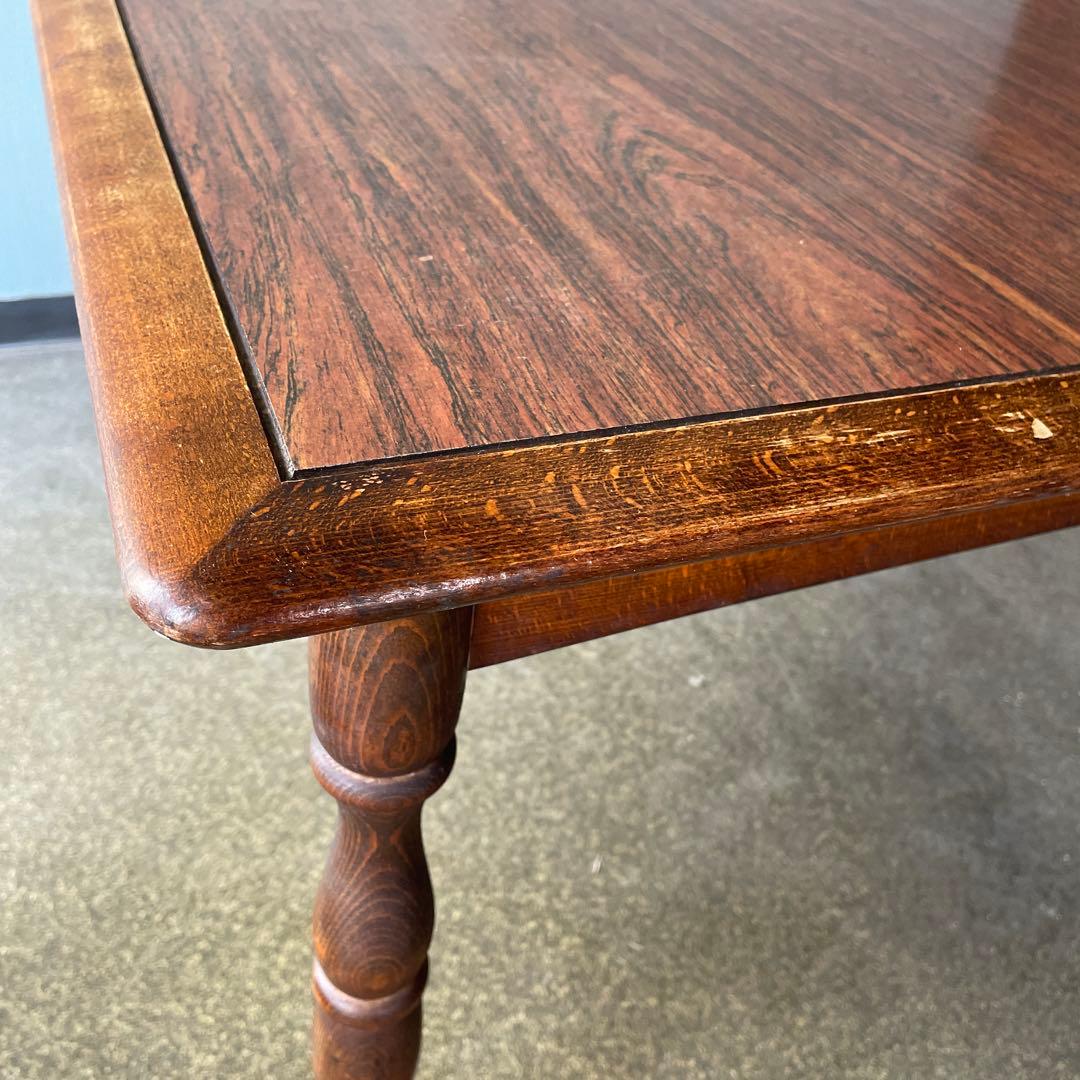 飛騨産業　キツツキ　赤ロゴ　ダイニングテーブル　昭和レトロ