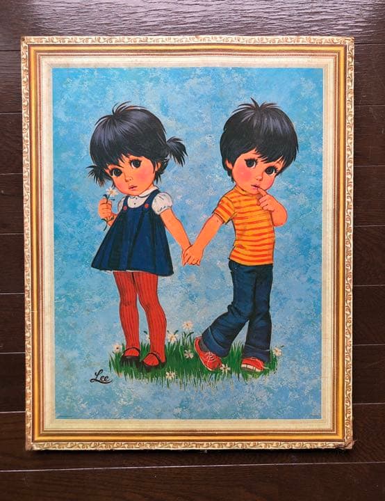 ビッグアイ・ペインティングのプリント Lee作1960年代