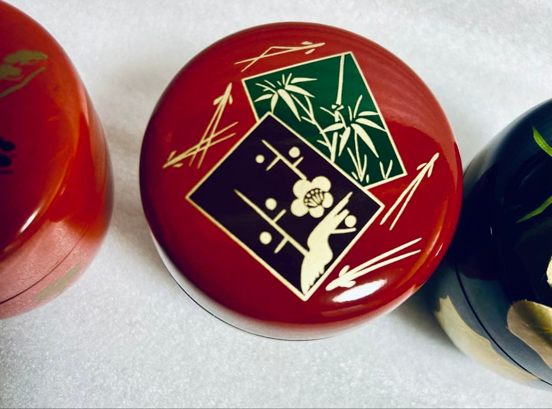 茶道具　棗　中棗　夕顔　玄々斎好写し　4個