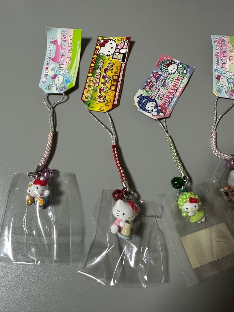 【6個セット】ハローキティ ご当地 ストラップ - 岡山 限定
