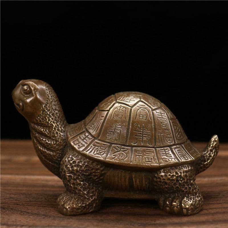 銅製 福寿亀 置物 書道具 文房具 玄関 装飾品 工芸品 美術品