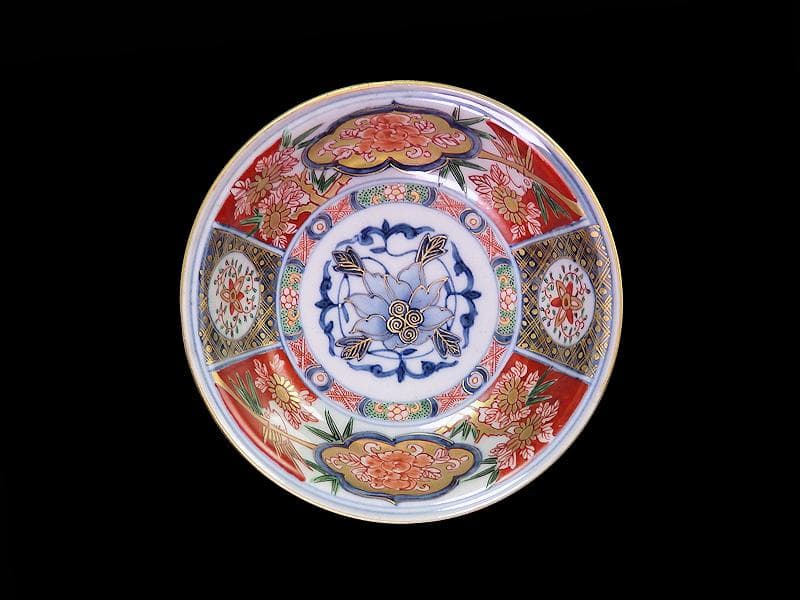 大聖寺伊万里　金襴手　窓絵　花鳥紋の図　春寒鉢　膾皿　５客　C770AS-CZt