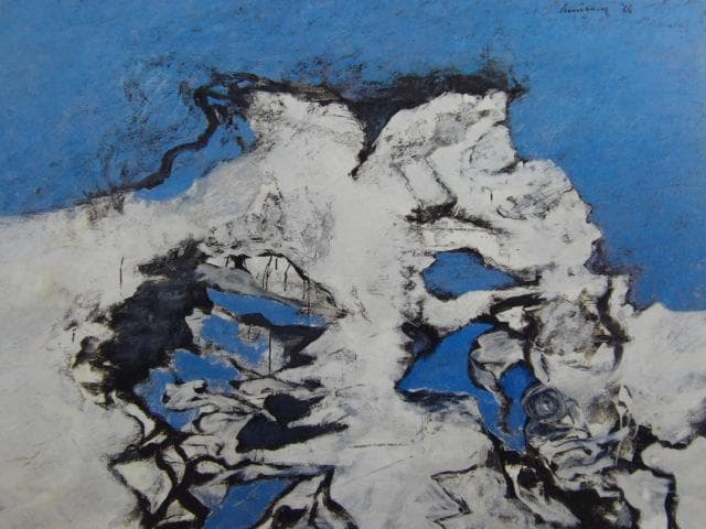 野見山暁治、【蔵王】、希少な大判画集より、新品高級額