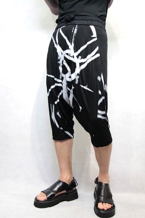 タグ有 JULIUS サルエルクロップドイージーパンツ サイズ2 BLACK