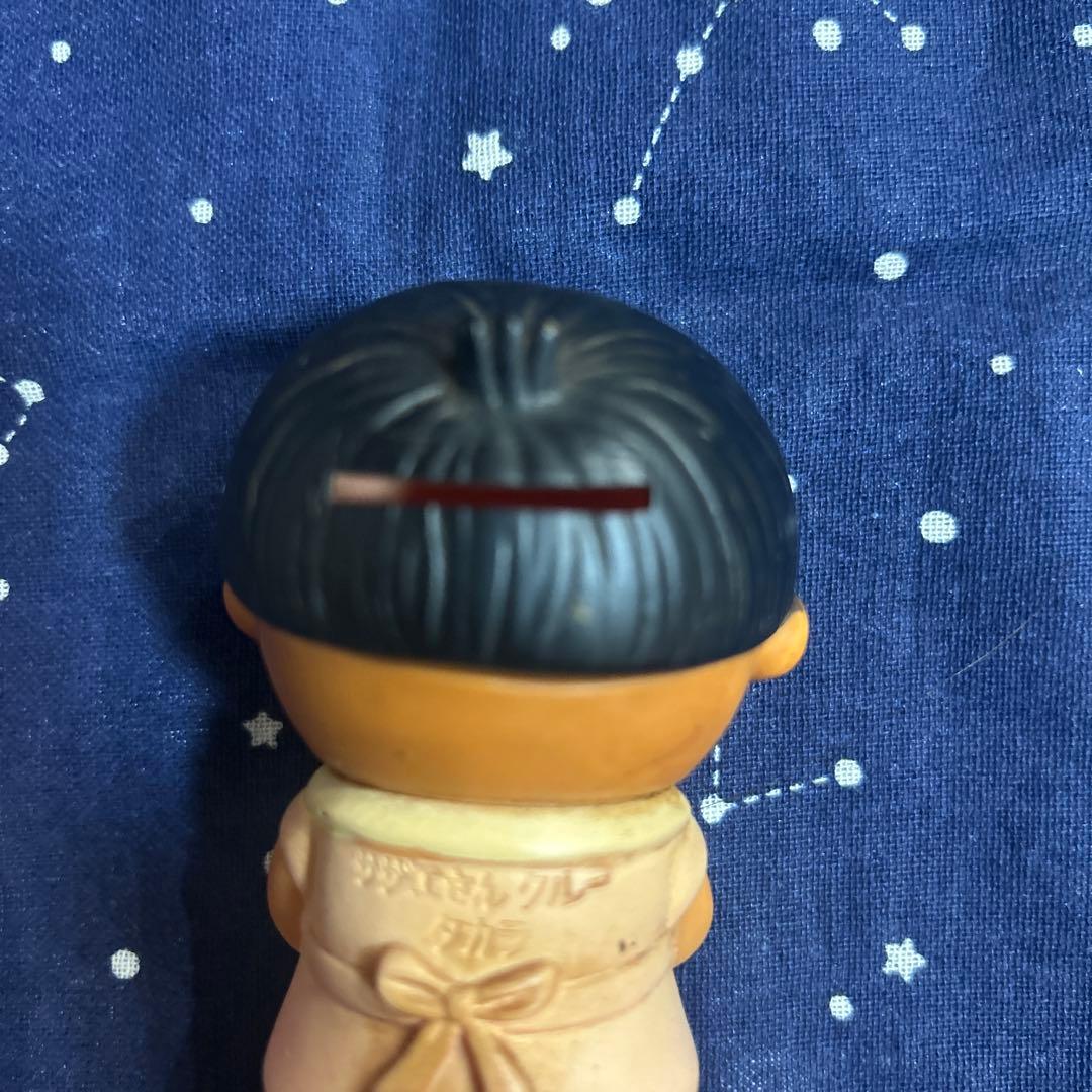 ⭐️希少⭐️昭和レトロ　サザエさん　タカラ　ワカメちゃん　貯金箱　ソフビ　磯野ワカメ