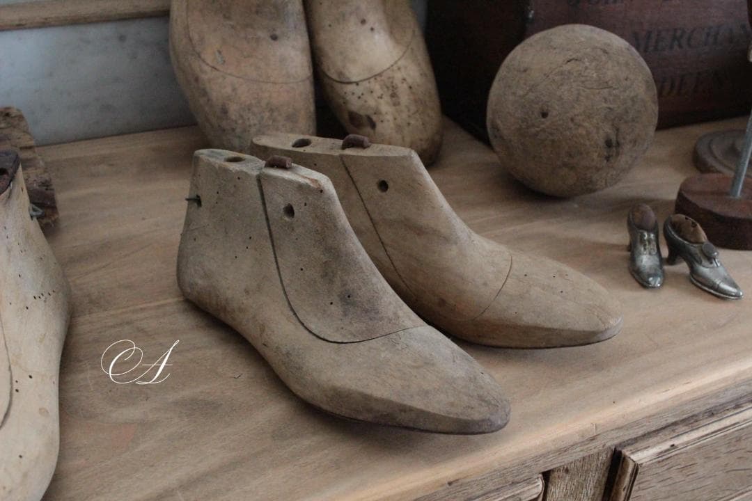 【A】フランスアンティーク木製シューモールド