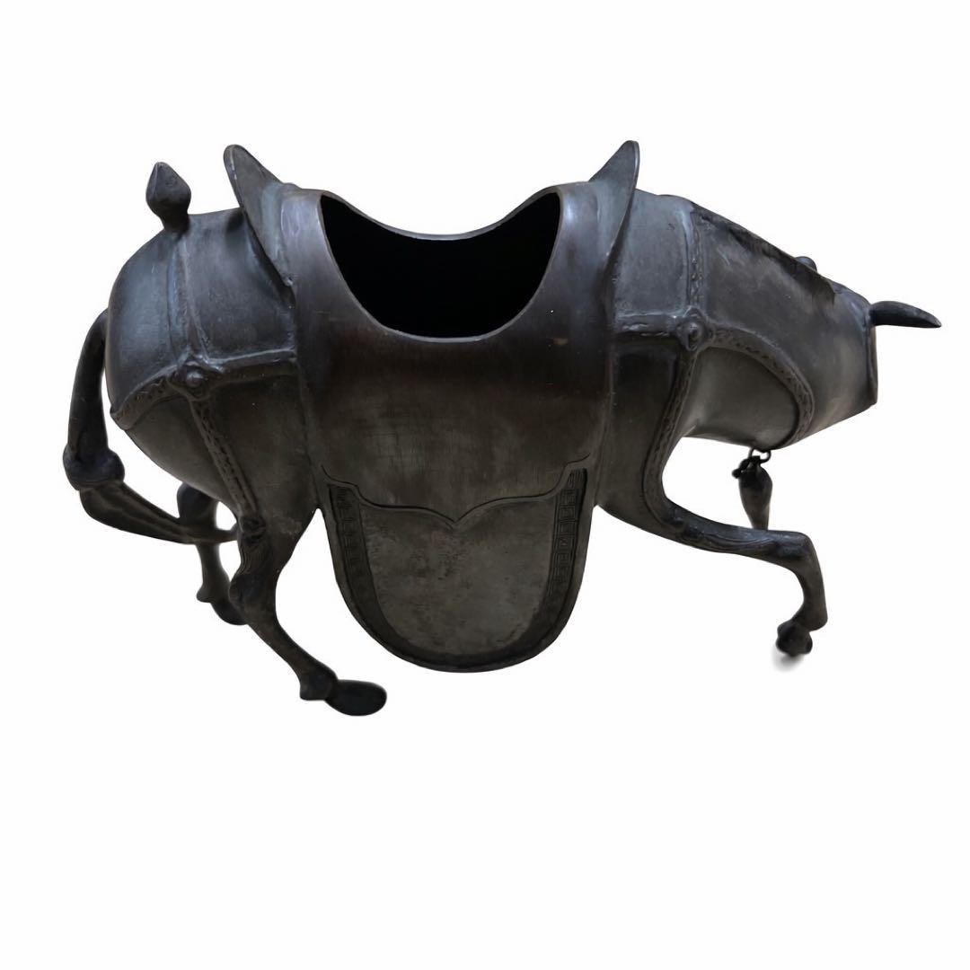 黄銅製 唐馬仙人 香炉 古銅 置物 骨董 アンティーク　※馬のみ