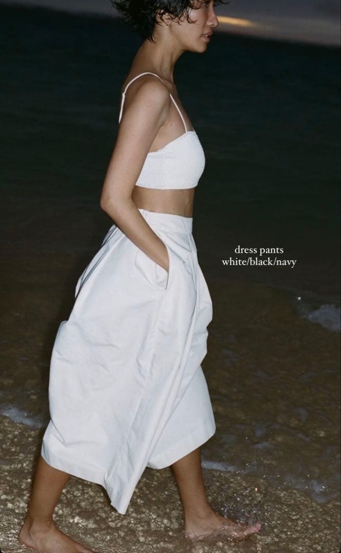 Nala ドレスパンツ　伊勢丹新宿店限定ホワイト　スイムウェア　美品