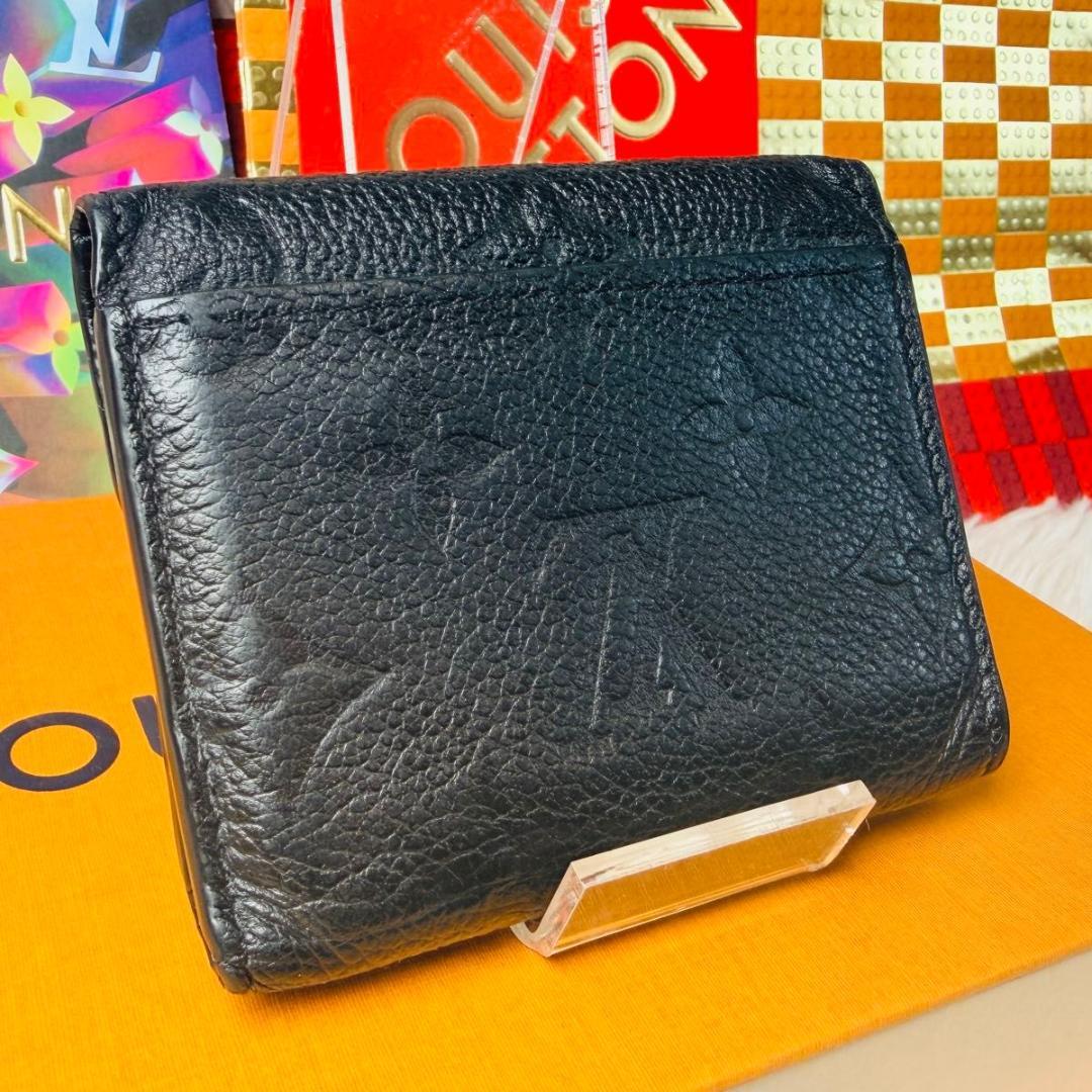 【箱付き美品】ルイヴィトン モノグラム アンプラント ポルトフォイユ ゾエ 黒