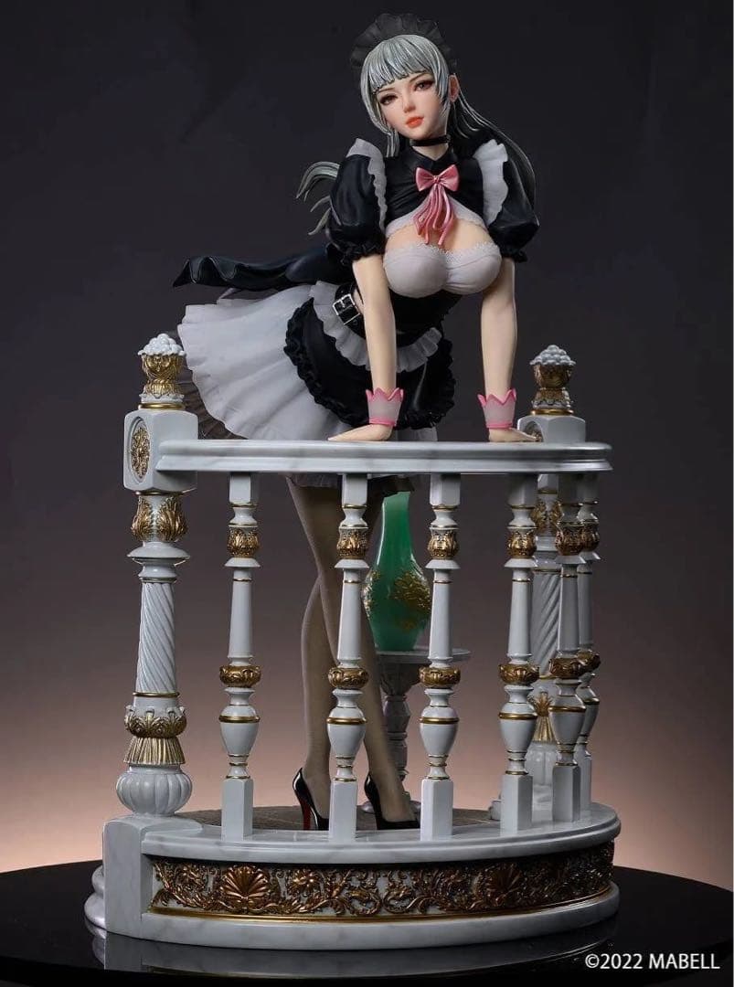 回天堂 ホリデーメイド モニカ・テシア (台座 大理石) 1/4スケール