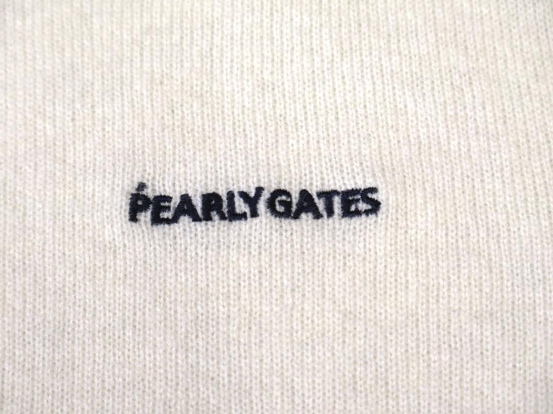 訳あり●パーリーゲイツ●フライングラビット　ピュアカシミヤクルーネックセータ　L