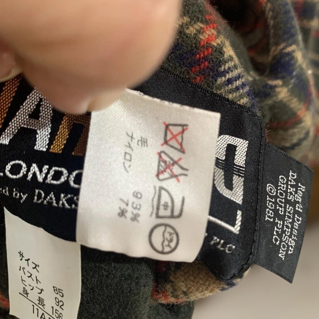 ★DAKS 一枚仕立てリバーシブルモスグリーンコート　L〜LLサイズ