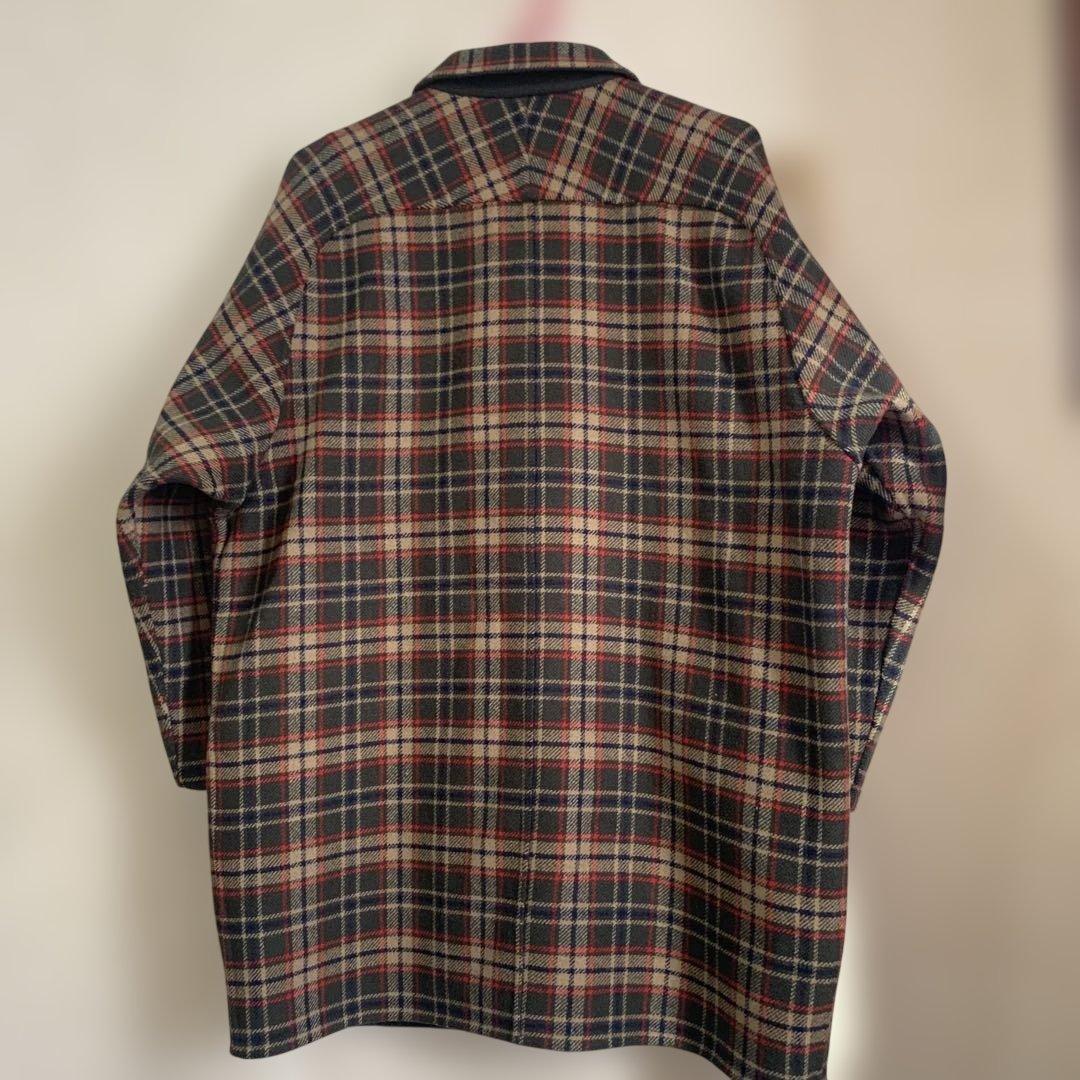 ★DAKS 一枚仕立てリバーシブルモスグリーンコート　L〜LLサイズ