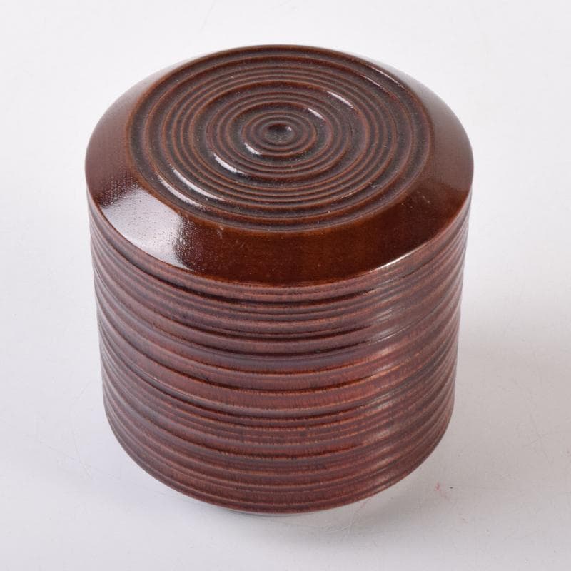 茶道具　漆塗　千筋　棗　時代箱付　V　7109