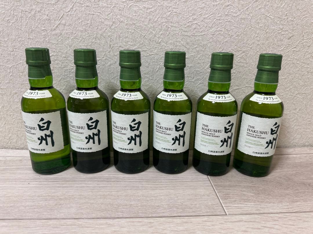 サントリーシングルモルトウイスキー白州　180ml　6本セット