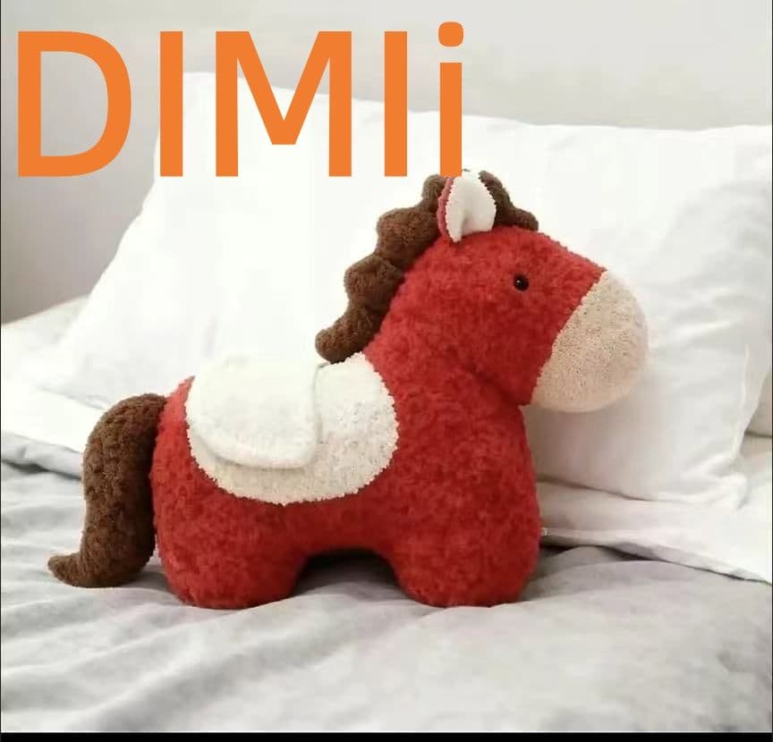 DIMIi 赤い馬のぬいぐるみ 約30cm