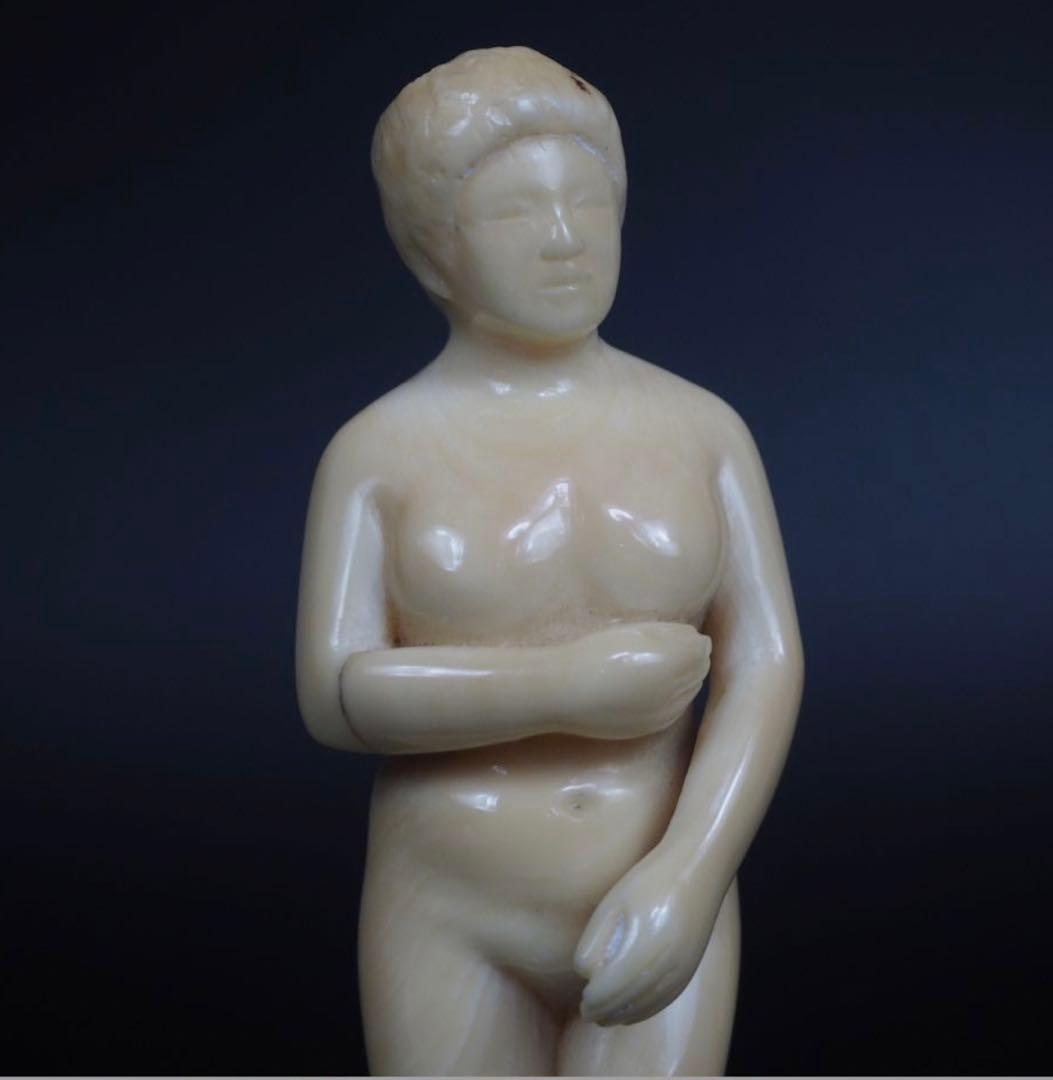 送料無料　レア物　マッコウクジラ　抹香鯨　鯨歯彫刻２体