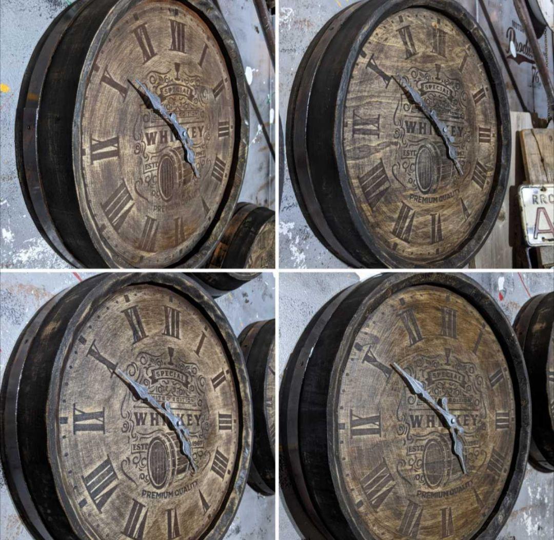 ラスト1個 ウイスキー樽 壁掛け時計 バレル型 ウォールクロック ホグスヘッド